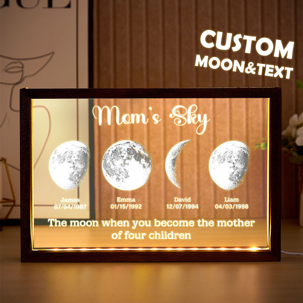 Custom Mom's Sky Led Light Frame Personalised Gifts for Mum