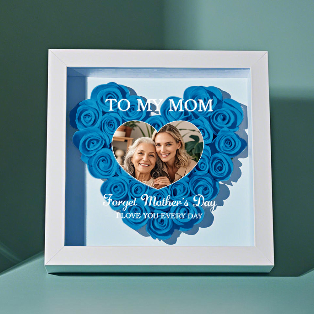 Mom Gift I Love You Every Day - Personalized Flower Shadow Box