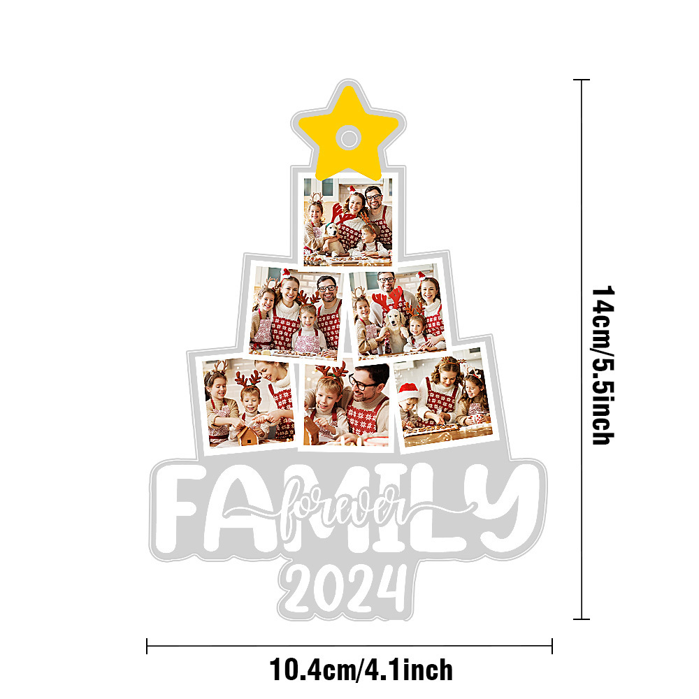 Custom Photos Acrylic Ornament Christmas Keepsake Ornament Christmas Gift Decor