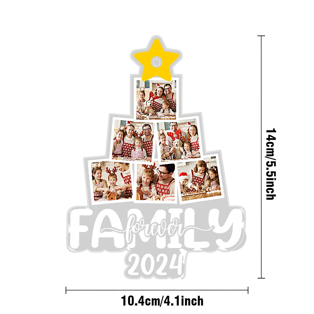 Custom Photos Acrylic Ornament Christmas Keepsake Ornament Christmas Gift Decor