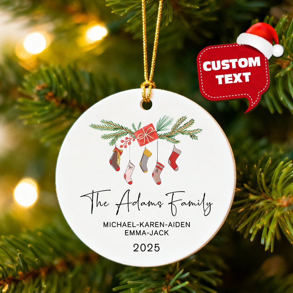 Personalized First Christmas Ornament with Photo Animal Christmas Orna