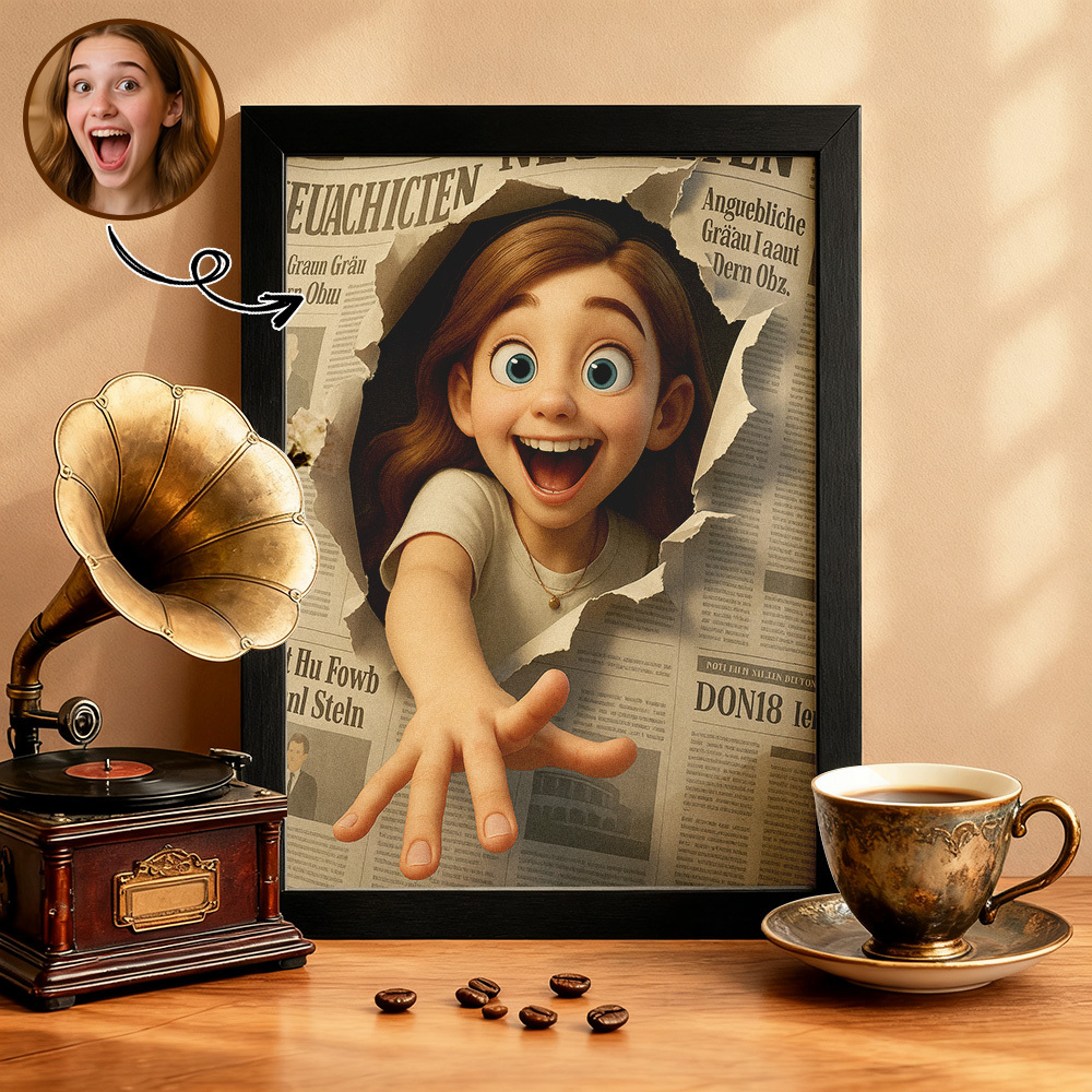 Custom Cartoon Portrait Wall Art – Personalized Comic Style Home Decor Gift for Birthday Christmas or Anniversary