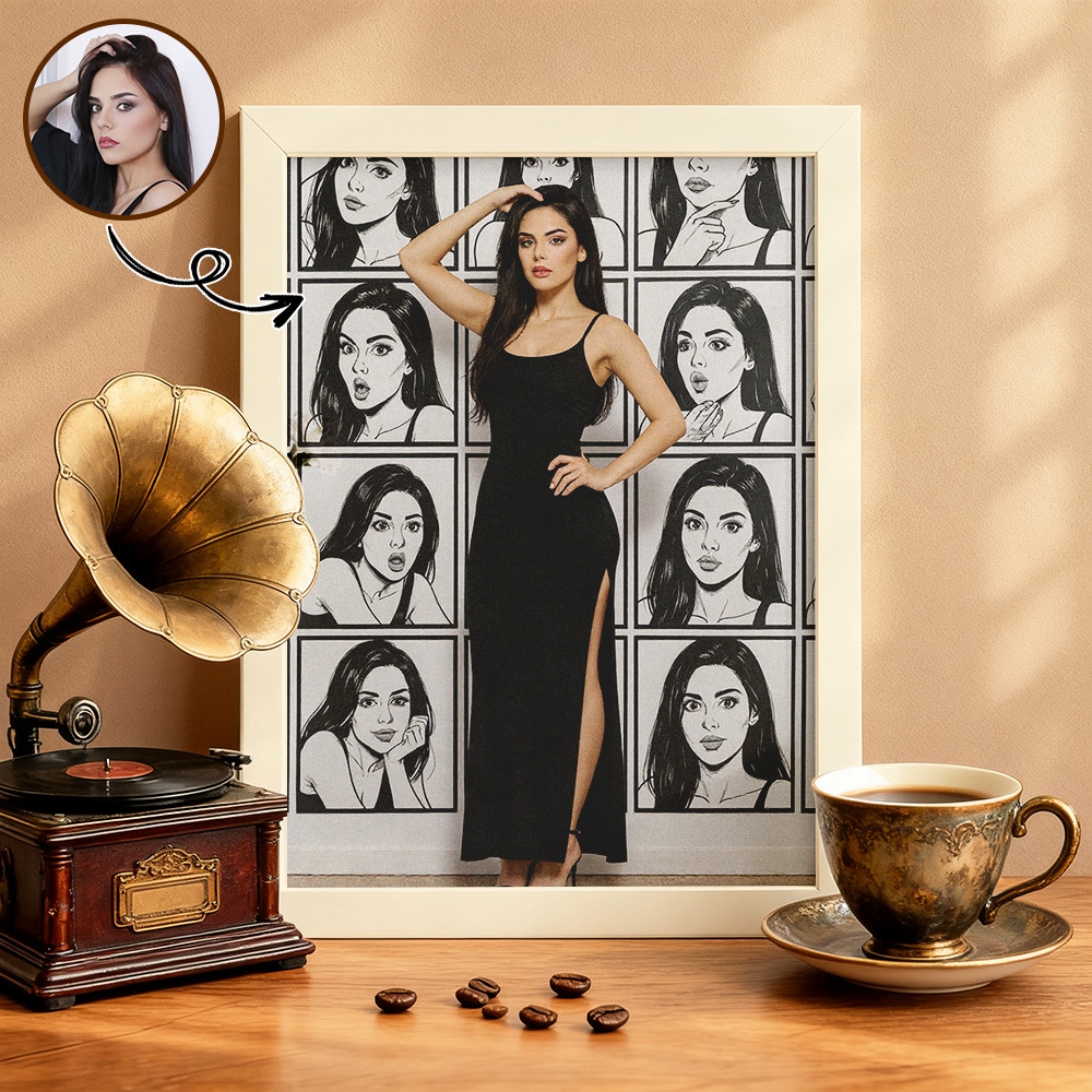 Custom Cartoon Portrait Wall Art – Personalized Comic Style Home Decor Gift for Birthday Christmas or Anniversary