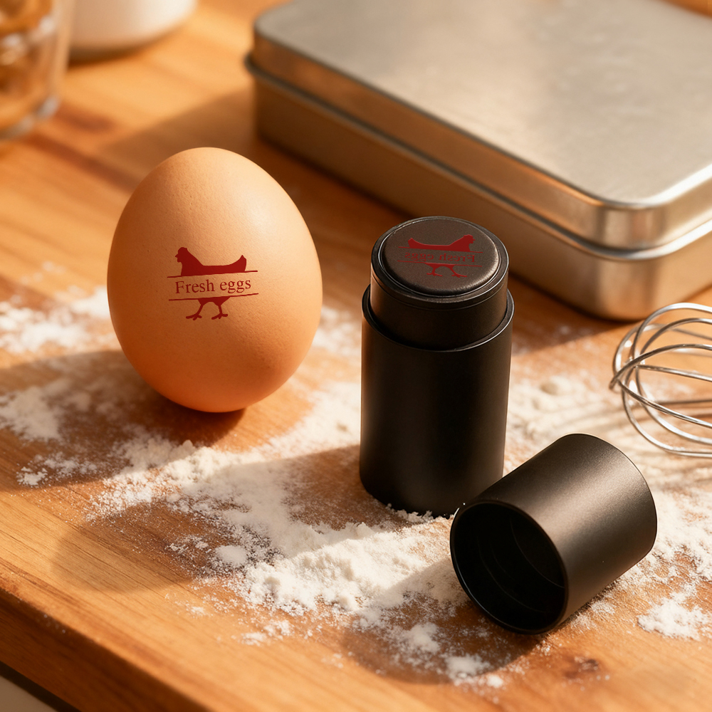 Personalized Chicken Silhouette Pattern Egg Stamp Farm Egg Label with Text and Box Birthday Mother's Day Father's Day Gift for Family Farmer Breeder