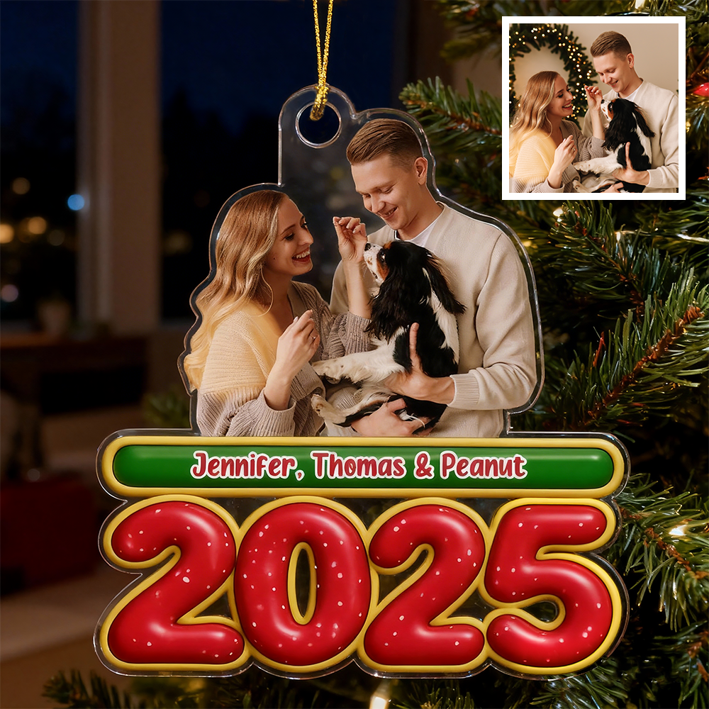 Personalized Acrylic Car Hanger - Christmas Gifts for Cute Moment - Custom Name Gift for Boyfriend & Girlfriend Family Lovers