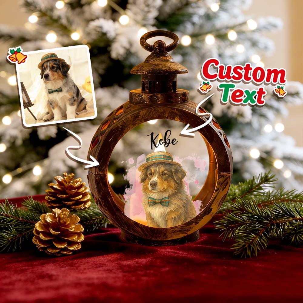 Custom Pet Photo Multiple Effects Available Lantern Ornament Personalized Custom 3D Effect Christmas Lantern