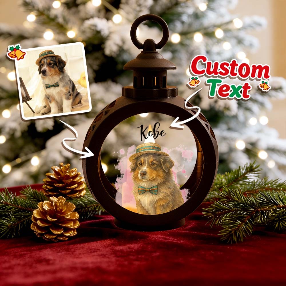 Custom Pet Photo Multiple Effects Available Lantern Ornament Personalized Custom 3D Effect Christmas Lantern