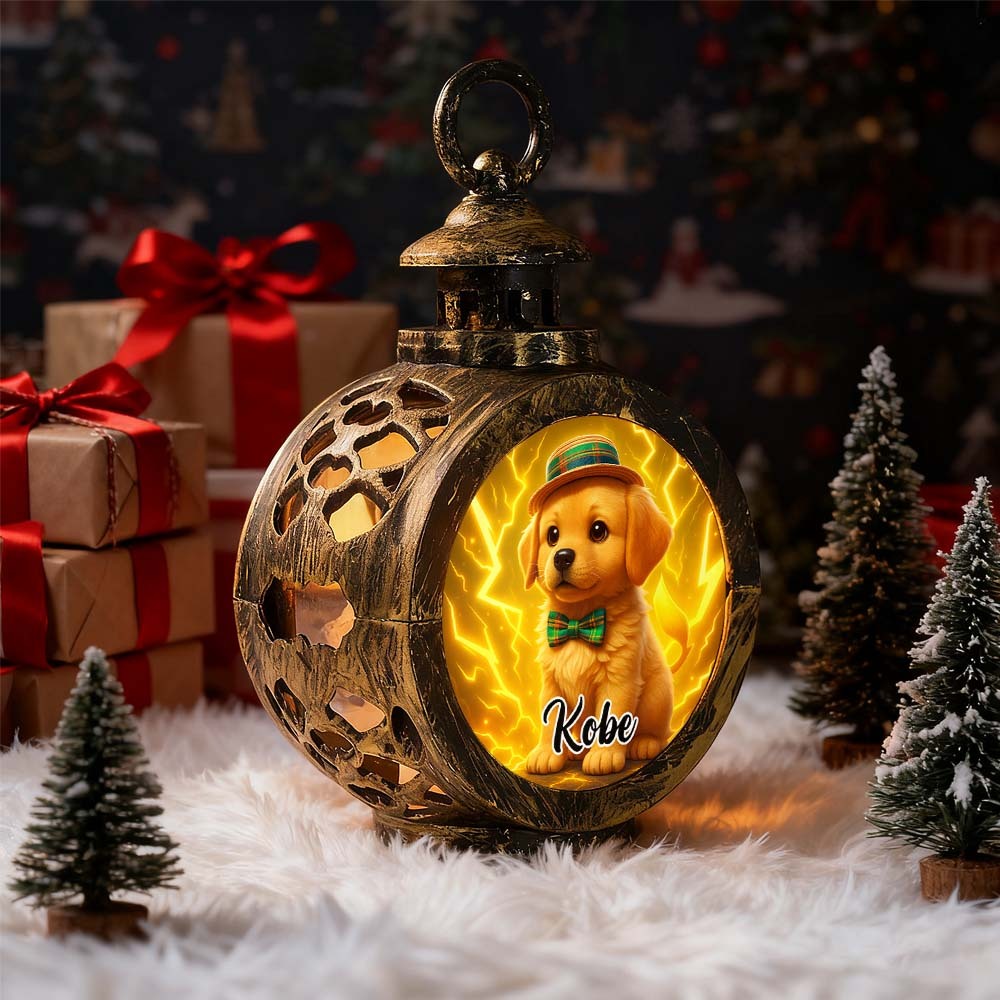 Custom Pet Photo Multiple Effects Available Lantern Ornament Personalized Custom 3D Effect Christmas Lantern