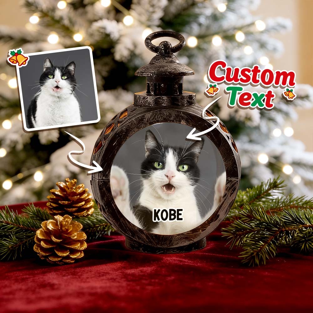 Custom Pet Photo Multiple Effects Available Lantern Ornament Personalized Custom 3D Effect Christmas Lantern