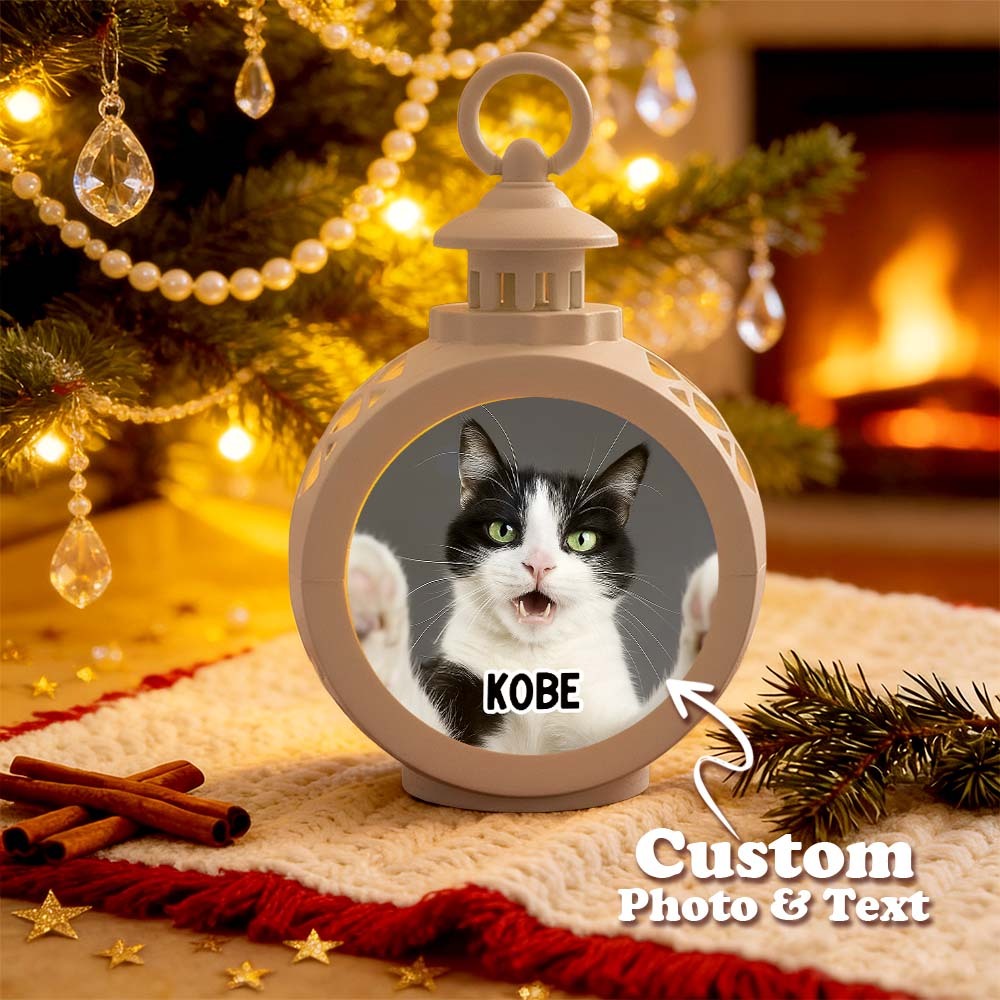 Custom Pet Photo Multiple Effects Available Lantern Ornament Personalized Custom 3D Effect Christmas Lantern