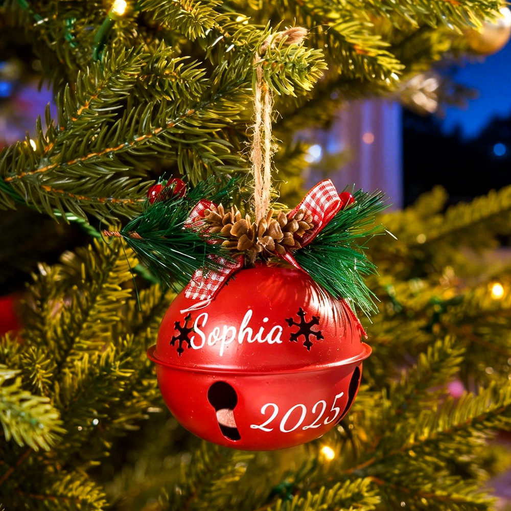 Personalized Christmas Tree Ornament,Custom 2025 Jingle Bell,Christmas tree ornament ,bell ornament custom,Christmas Decor,Christmas Gift