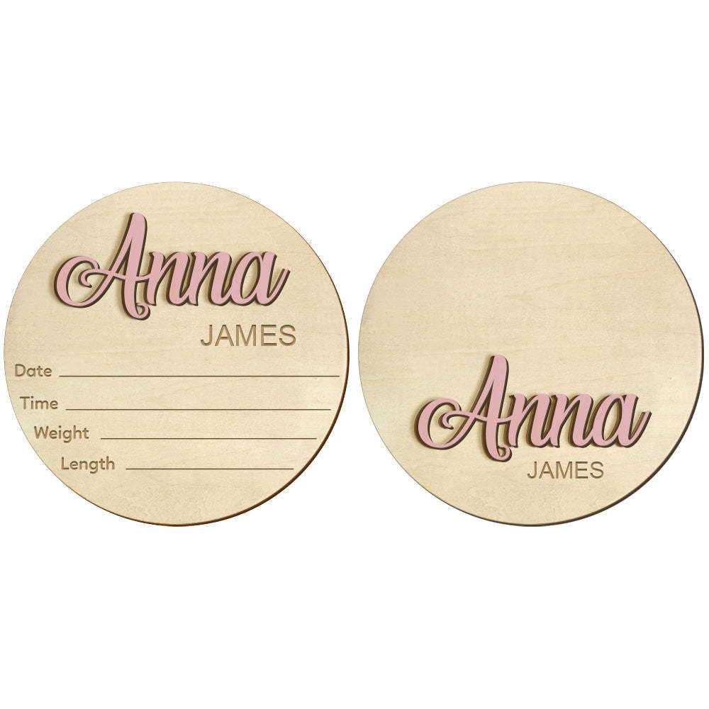 Baby Announcement Sign with Birth Stats Footprint Sign For Newborn Baby Name Reveal Personalized Baby Name Sign For Hospital - SantaSocks