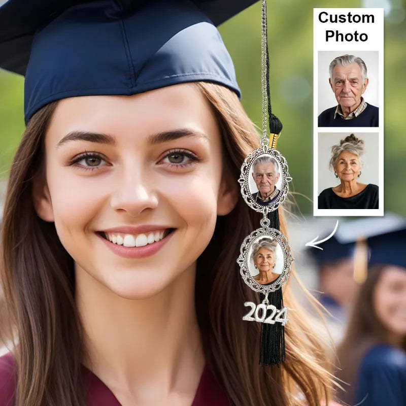 Personalized Graduation Photo Memorial Tassel Charm 2025 Grad Cap Graduation Gift