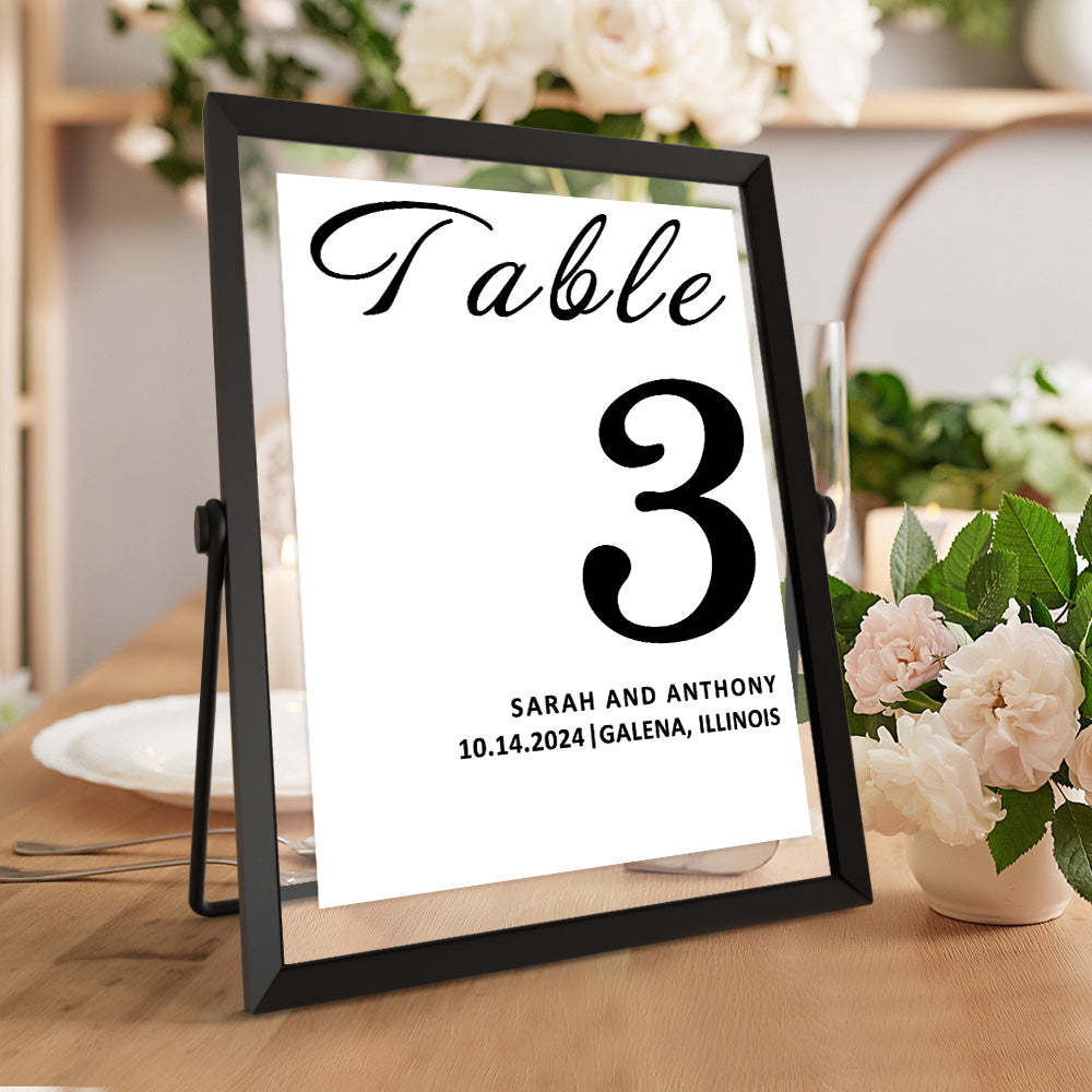 Personalized Minimalist Wedding Table Numbers Modern Table Numbers Reception Table Numbers Gift for Wedding - SantaSocks