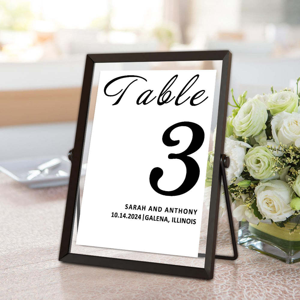 Personalized Minimalist Wedding Table Numbers Modern Table Numbers Reception Table Numbers Gift for Wedding - SantaSocks