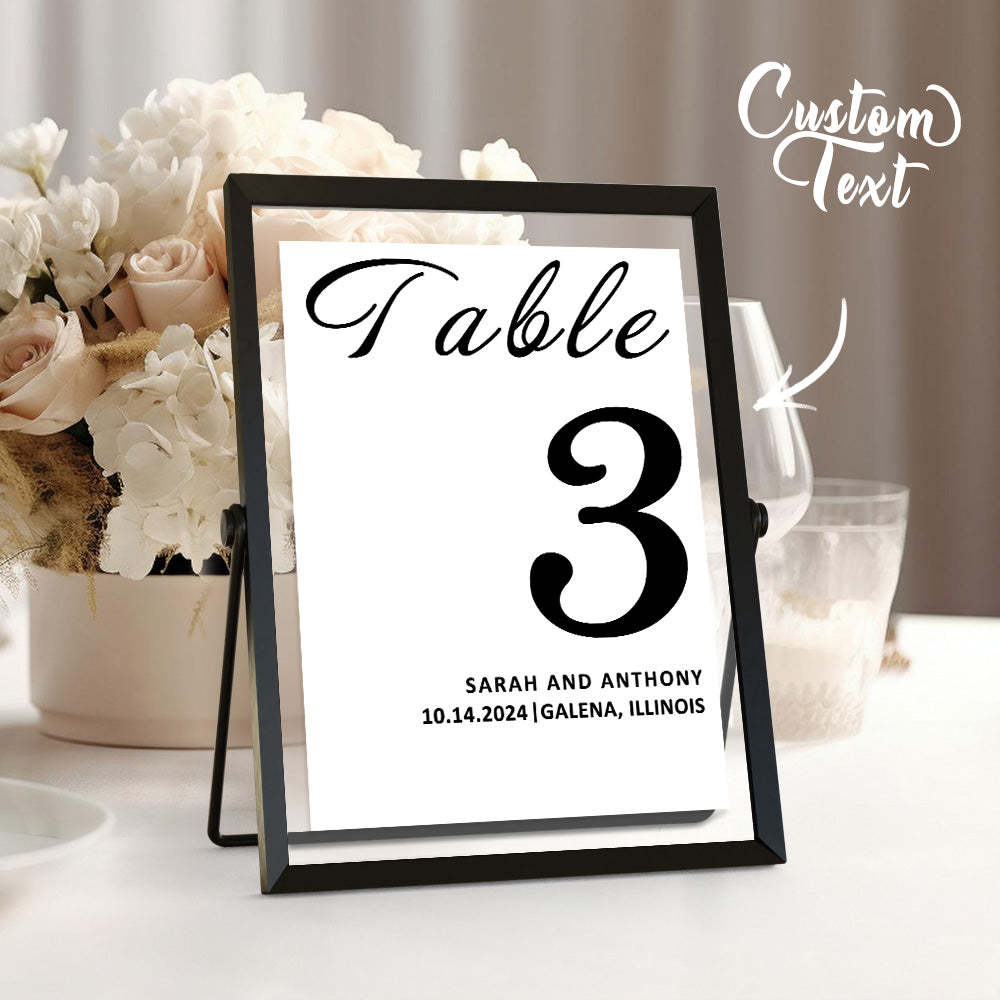 Personalized Minimalist Wedding Table Numbers Modern Table Numbers Reception Table Numbers Gift for Wedding - SantaSocks