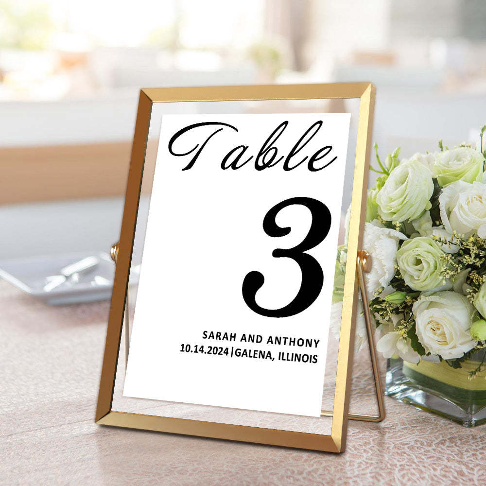 Personalized Minimalist Wedding Table Numbers Modern Table Numbers Reception Table Numbers Gift for Wedding - SantaSocks