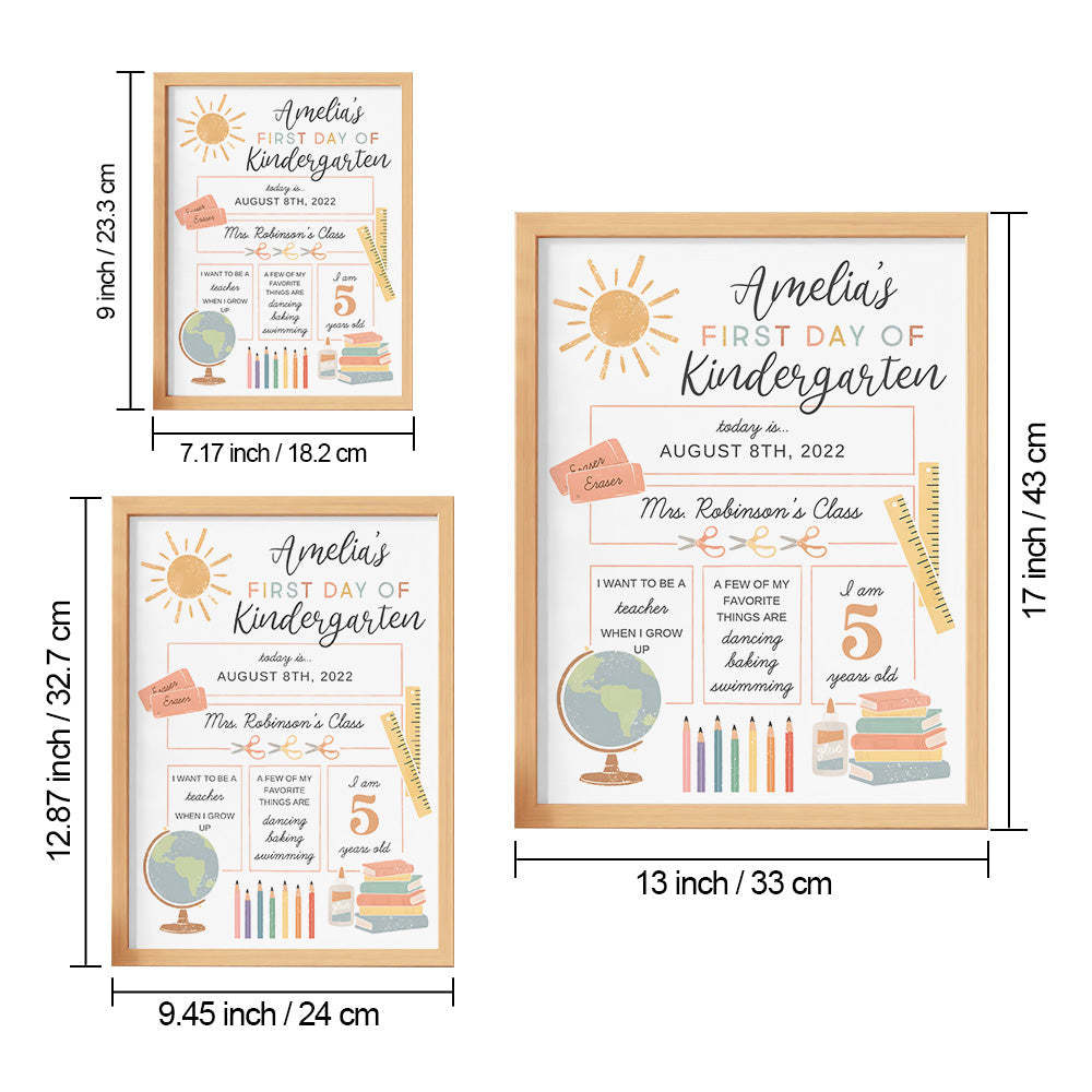 Personalized Back to School Sign First Day of School Sign Gifts for Kids - SantaSocks