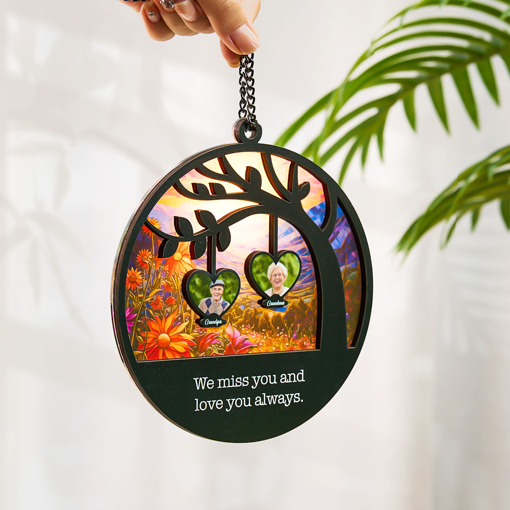 Sympathy Gift, Memorial Suncatcher Personalized, Custom Memorial Photo, Sympathy Gift, Custom Portrait Photo, In Loving Memory, Loss Of Mom