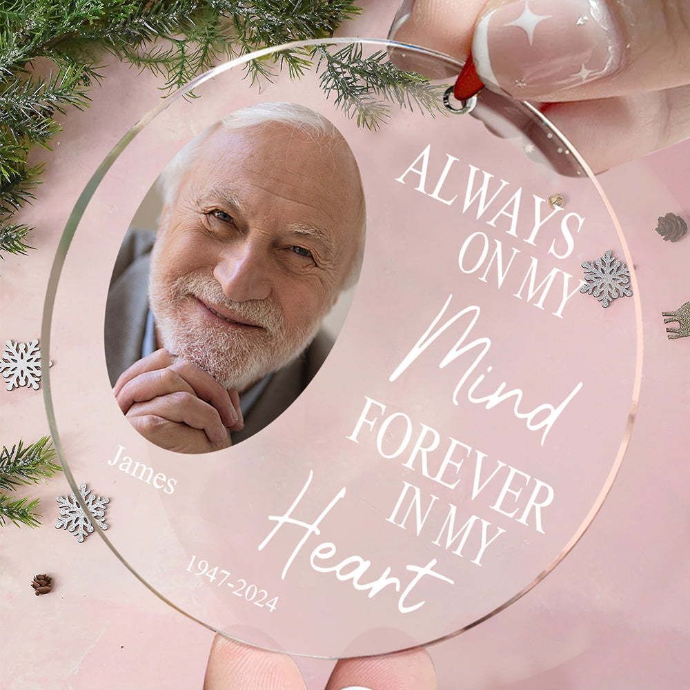 Personalized Christmas Memorial Ornaments with Photo Christmas Ornament for Memorial Gift - Bestchristmasgifts