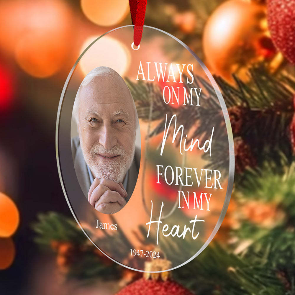 Personalized Christmas Memorial Ornaments with Photo Christmas Ornament for Memorial Gift - Bestchristmasgifts