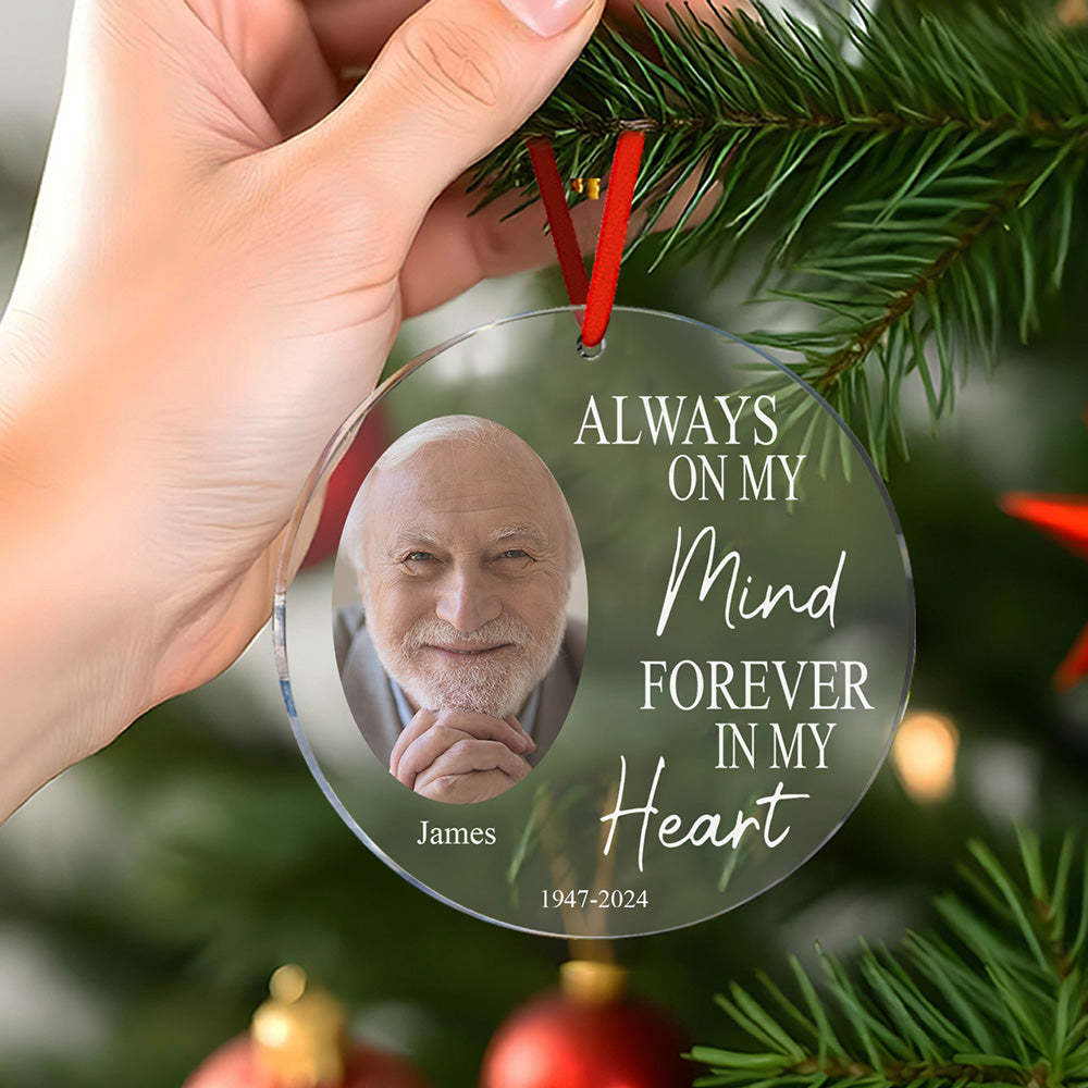 Personalized Christmas Memorial Ornaments with Photo Christmas Ornament for Memorial Gift - Bestchristmasgifts