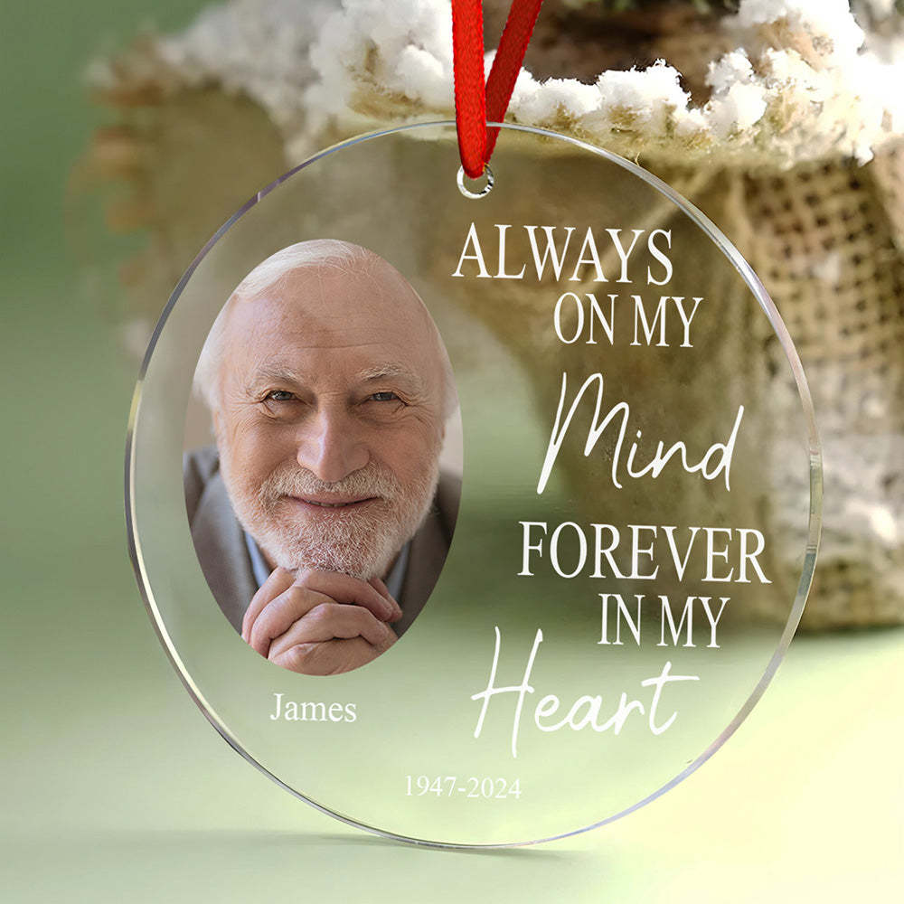 Personalized Christmas Memorial Ornaments with Photo Christmas Ornament for Memorial Gift - Bestchristmasgifts