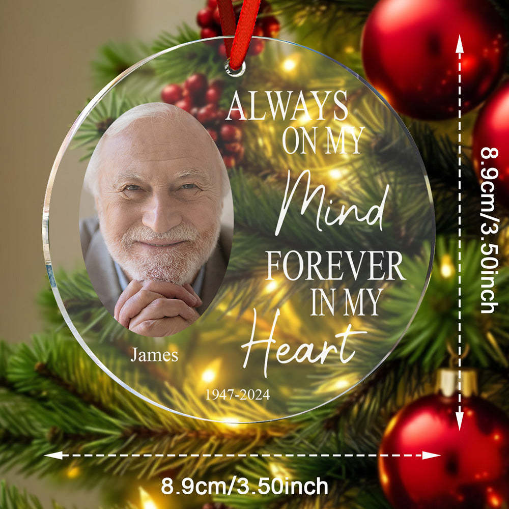 Personalized Christmas Memorial Ornaments with Photo Christmas Ornament for Memorial Gift - Bestchristmasgifts