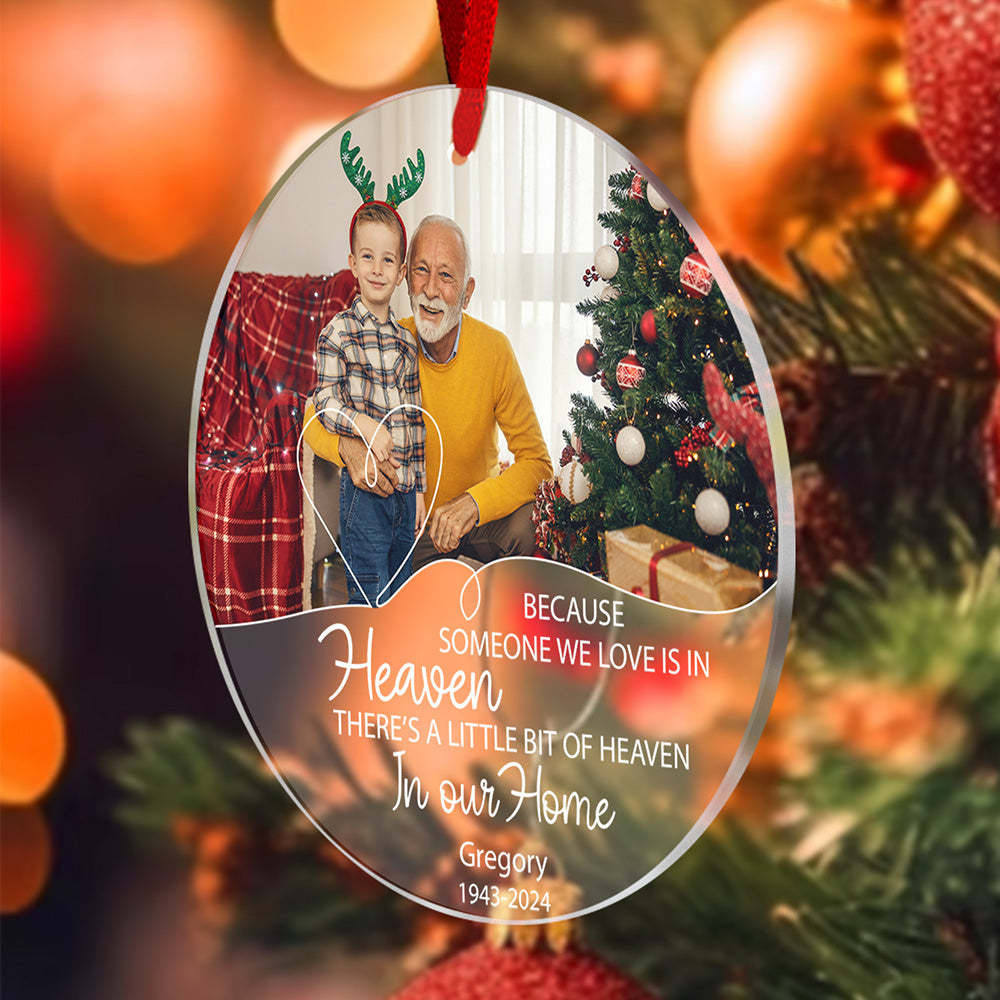 Personalized In Loving Memory Christmas Ornament with Photo Memorial Ornaments for Christmas Gift - Bestchristmasgifts