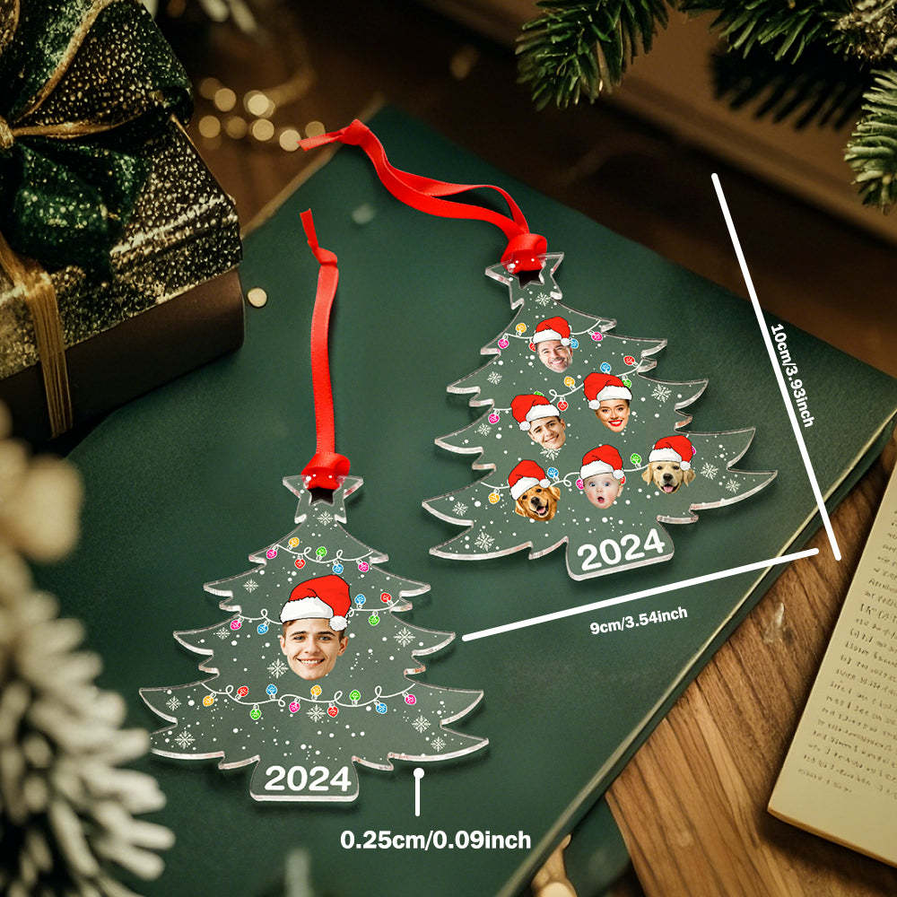 Personalized Family Photo Christmas Tree Ornament Christmas Decorate Gift for Family - Bestchristmasgifts