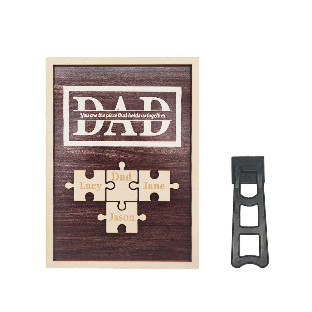 Personalized Dad Puzzle Plaque You Are the Piece That Holds Us Together Gifts for Dad - SantaSocks