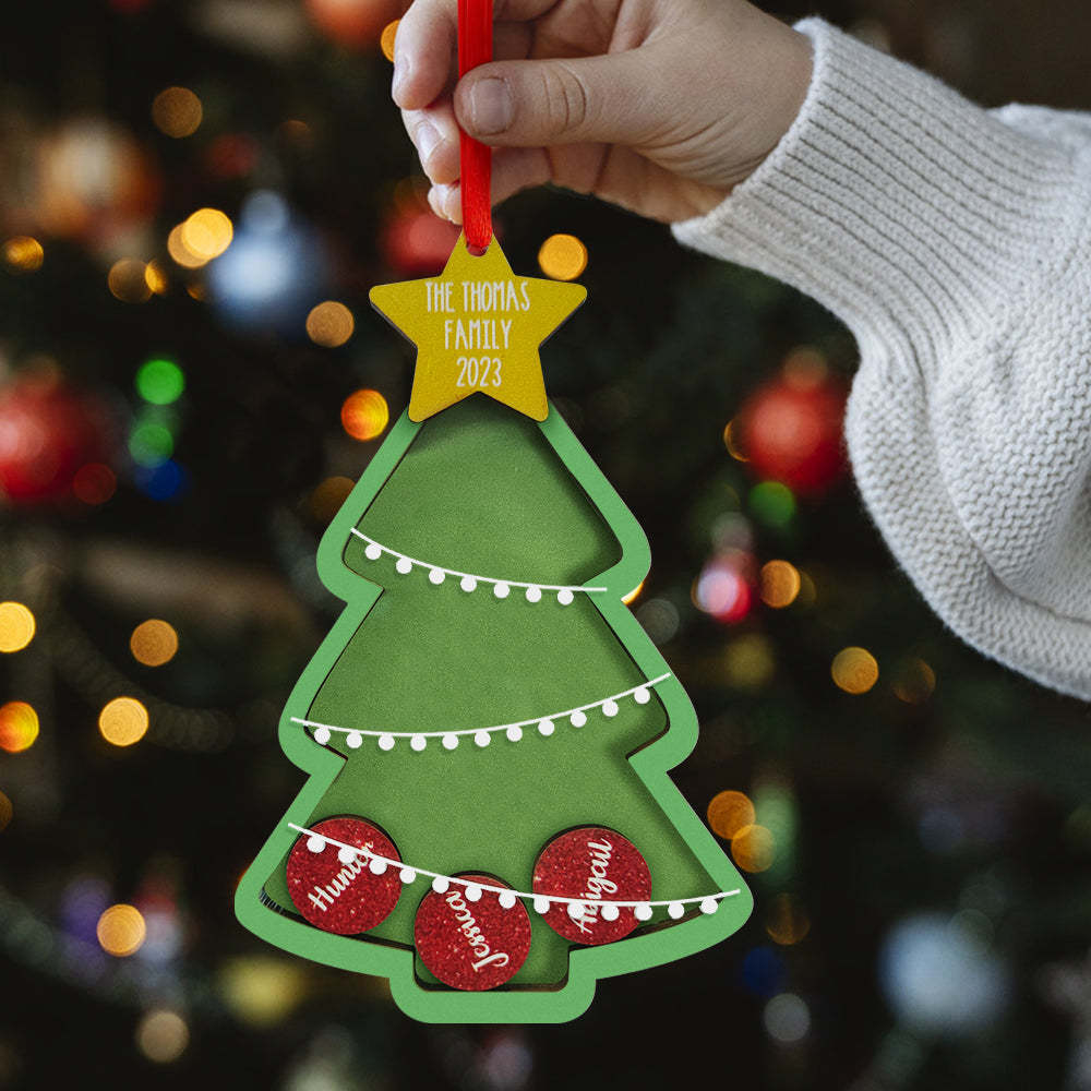 Personalized Name Christmas Shaker Ornament Custom Xmas Family Shaker Ornaments Unique Christmas Gifts