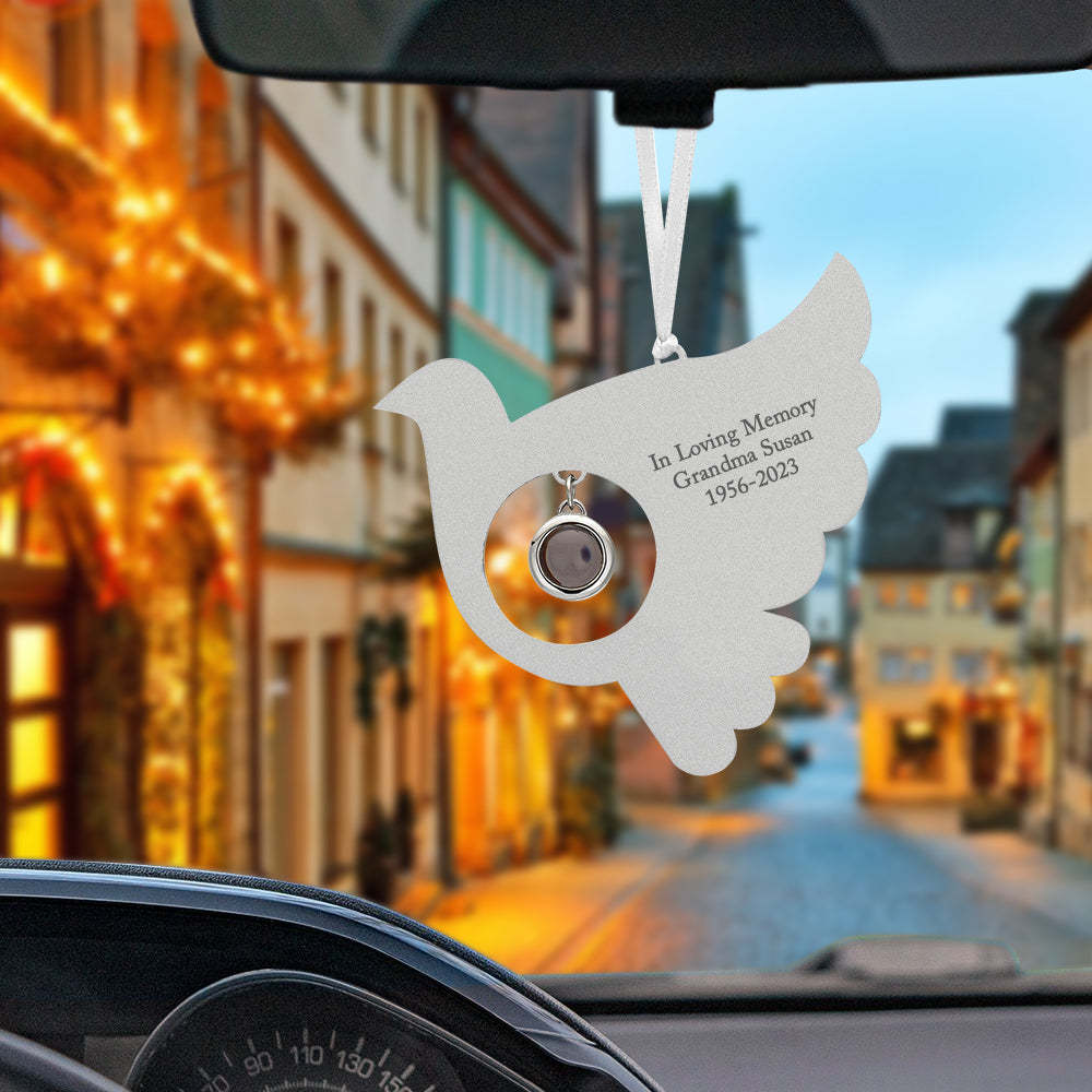 Personalized Projection Ornament Custom Photo Bird Ornament for Memorial Gifts