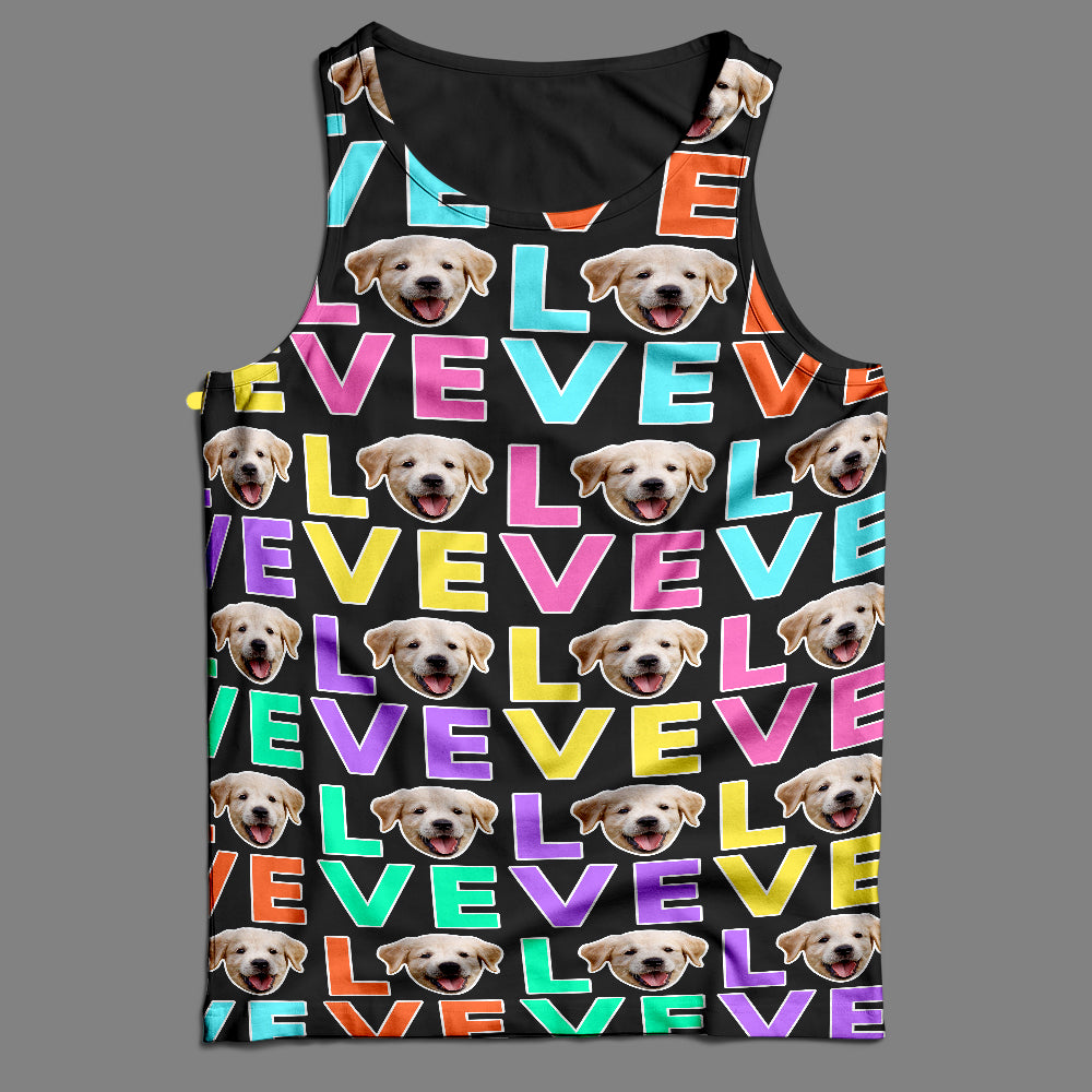 Custom Photo Face Tank Top LOVE