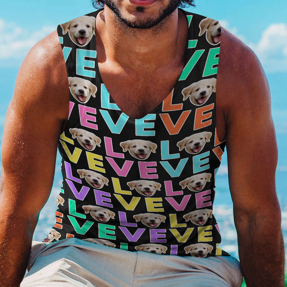 Custom Photo Face Tank Top LOVE