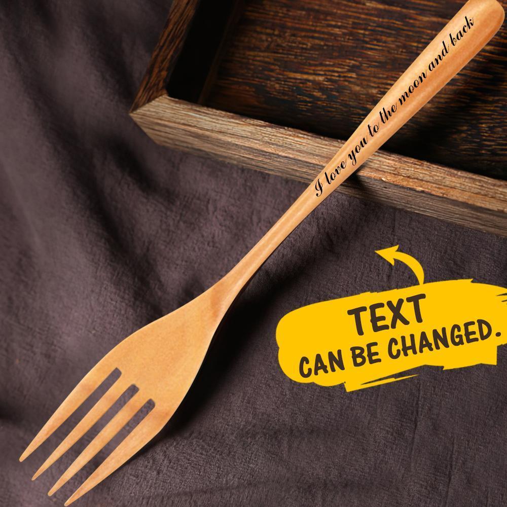 Personalized Wooden Fork Cooking Gifts Custom Engraved Kitchenware