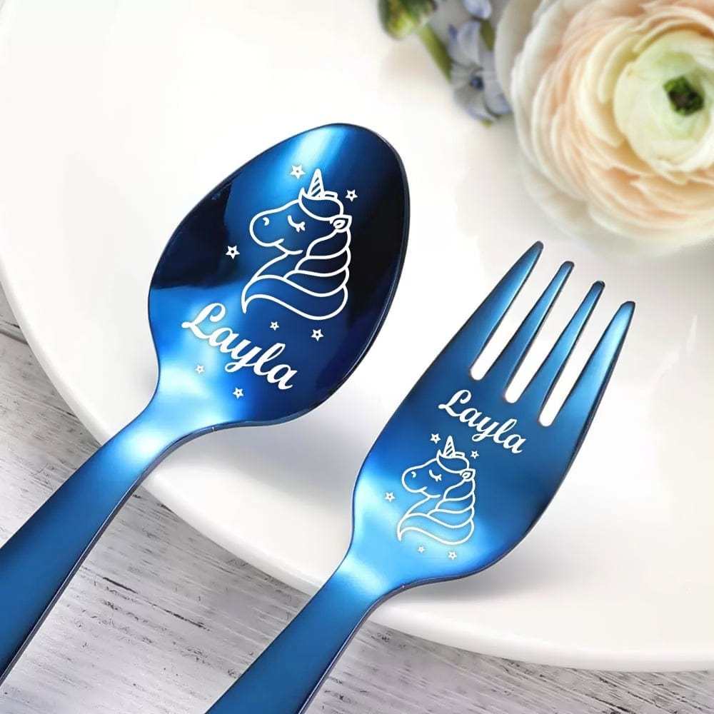 Custom Knife Set With Text Gift For Kids