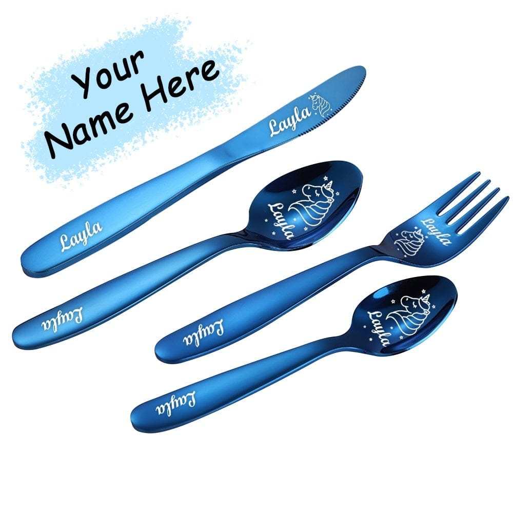 Custom Knife Set With Text Gift For Kids