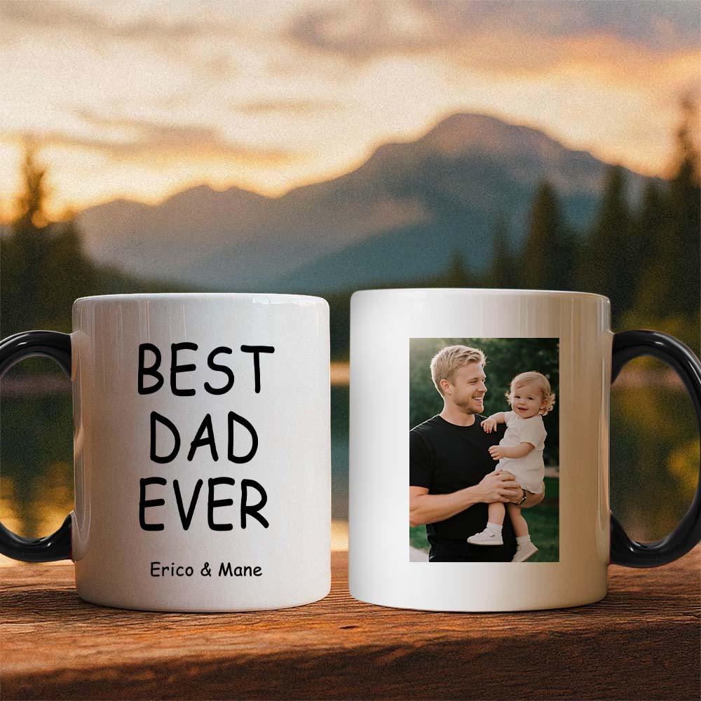 Personalized Father’s Day Mug with Photo Custom Coffee Cup for Dad Best Dad Gift