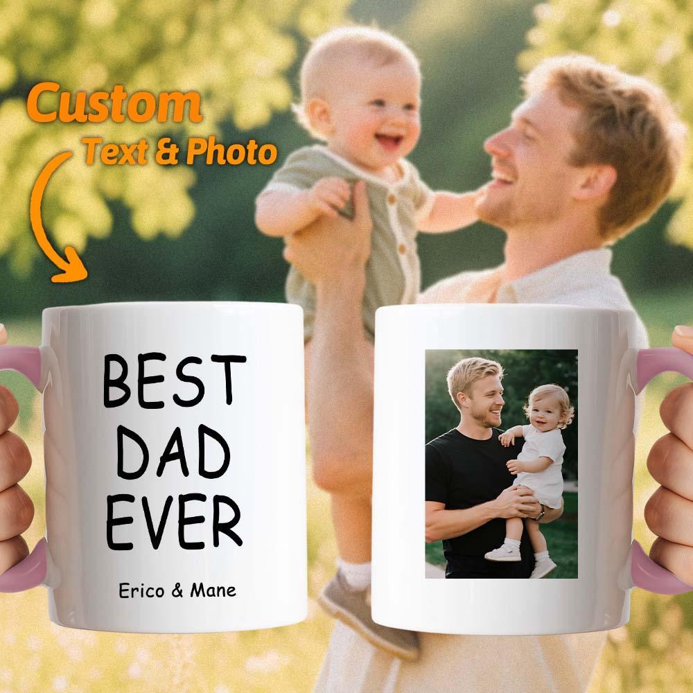 Personalized Father’s Day Mug with Photo Custom Coffee Cup for Dad Best Dad Gift