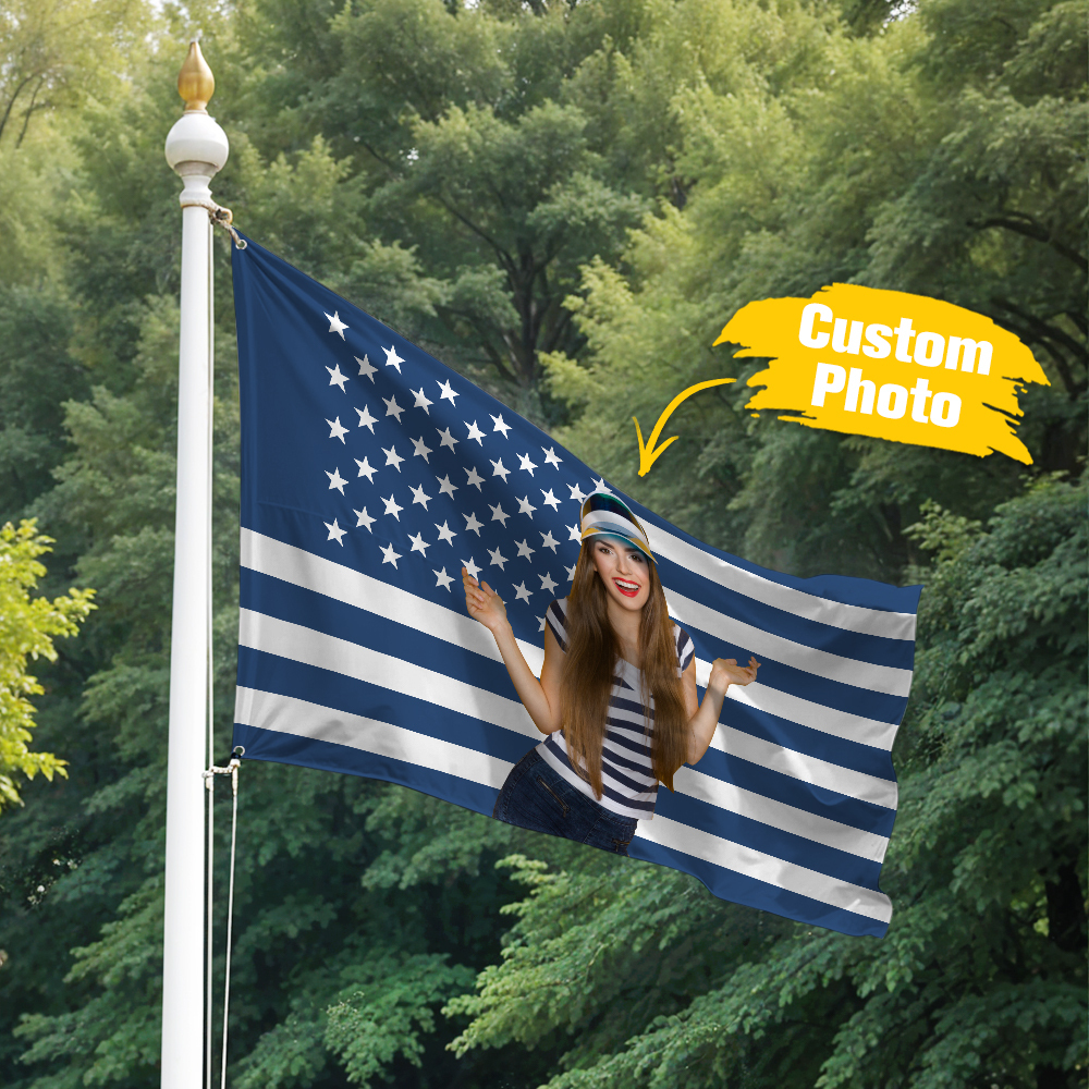 Custom Logo and Text Garden Flag Garden Flag Personalized Your Photo Flag, American Flag Style