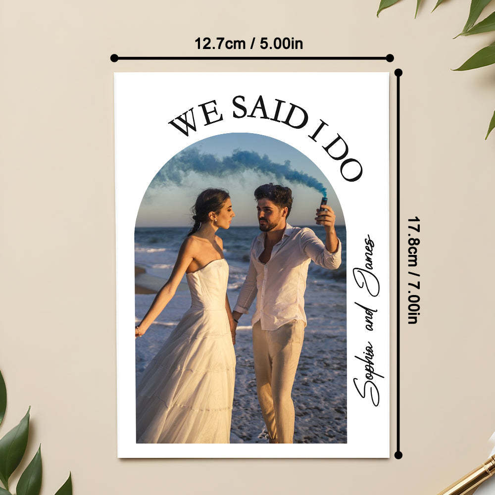 Personalized Elopement Announcement Wedding Announcement Elopement After Party Invitation Cards - SantaSocks