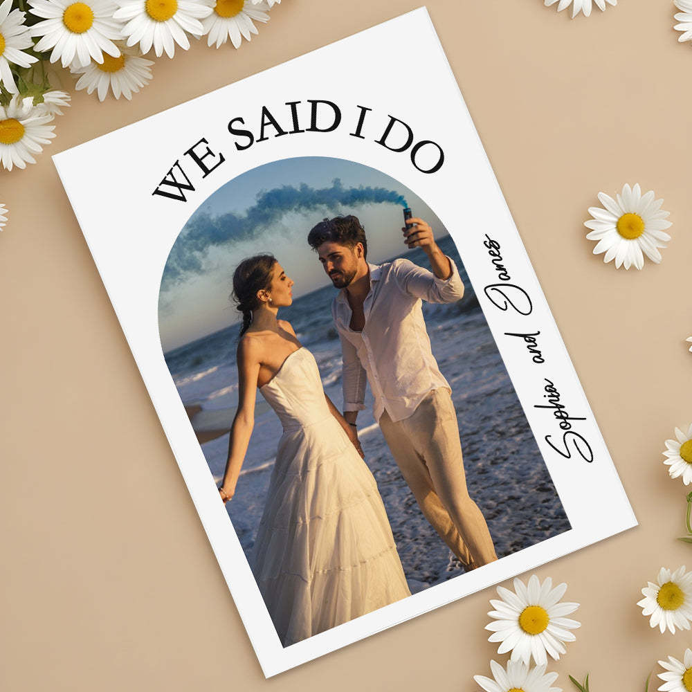 Personalized Elopement Announcement Wedding Announcement Elopement After Party Invitation Cards - SantaSocks