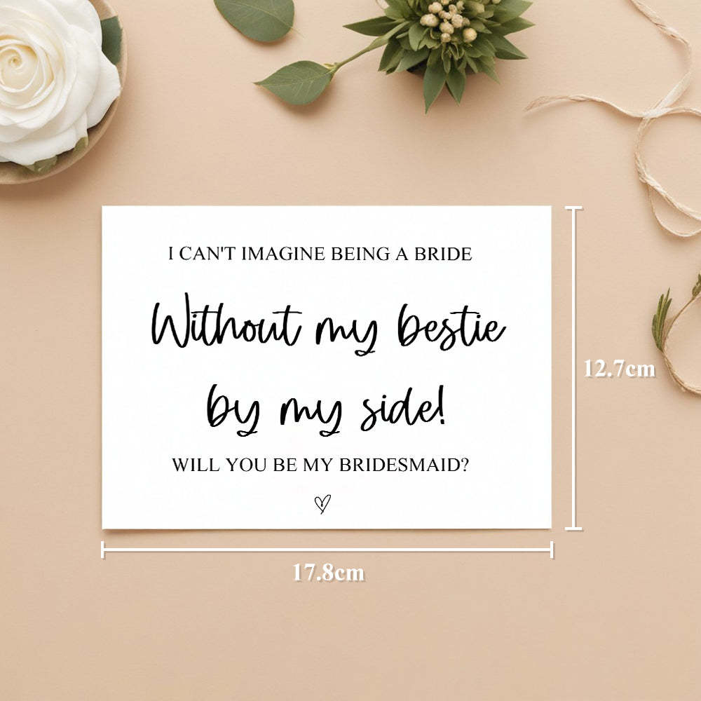 Will You Be My Bridesmaid Card Bridesmaid Proposal Card - SantaSocks