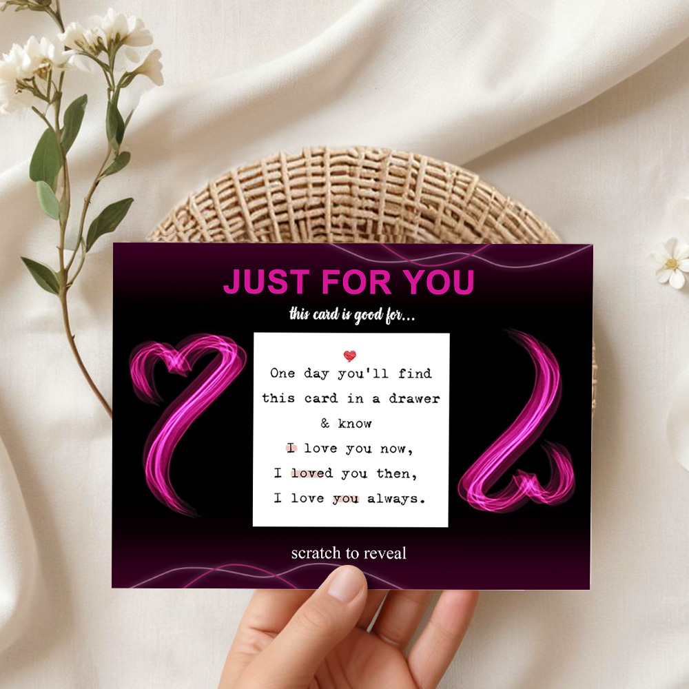 Scratch Valentines Day Card, Love Coupons, Love Note Scratch Off Cards Valentine's Day Anniversary Greeting Card, DIY Valentines, Romantic Gifts for Husband, Wife, Lovers, Kids - SantaSocks