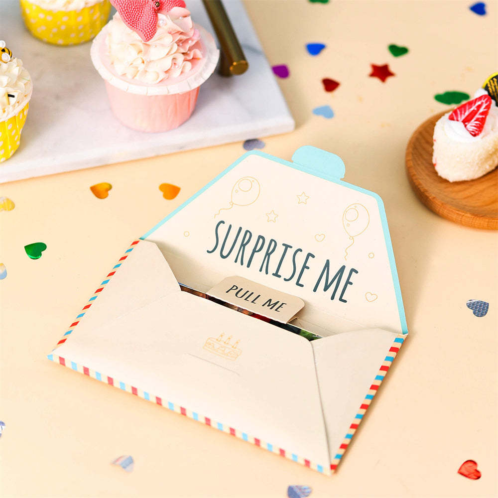 Personalized Surprise Confetti Card Birthday Exploding Box Card Custom Photo 3D Pop-Up Greeting Card