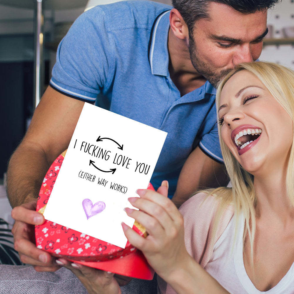 I Fucking Love You Funny Valentine's Day Greeting Card - SantaSocks