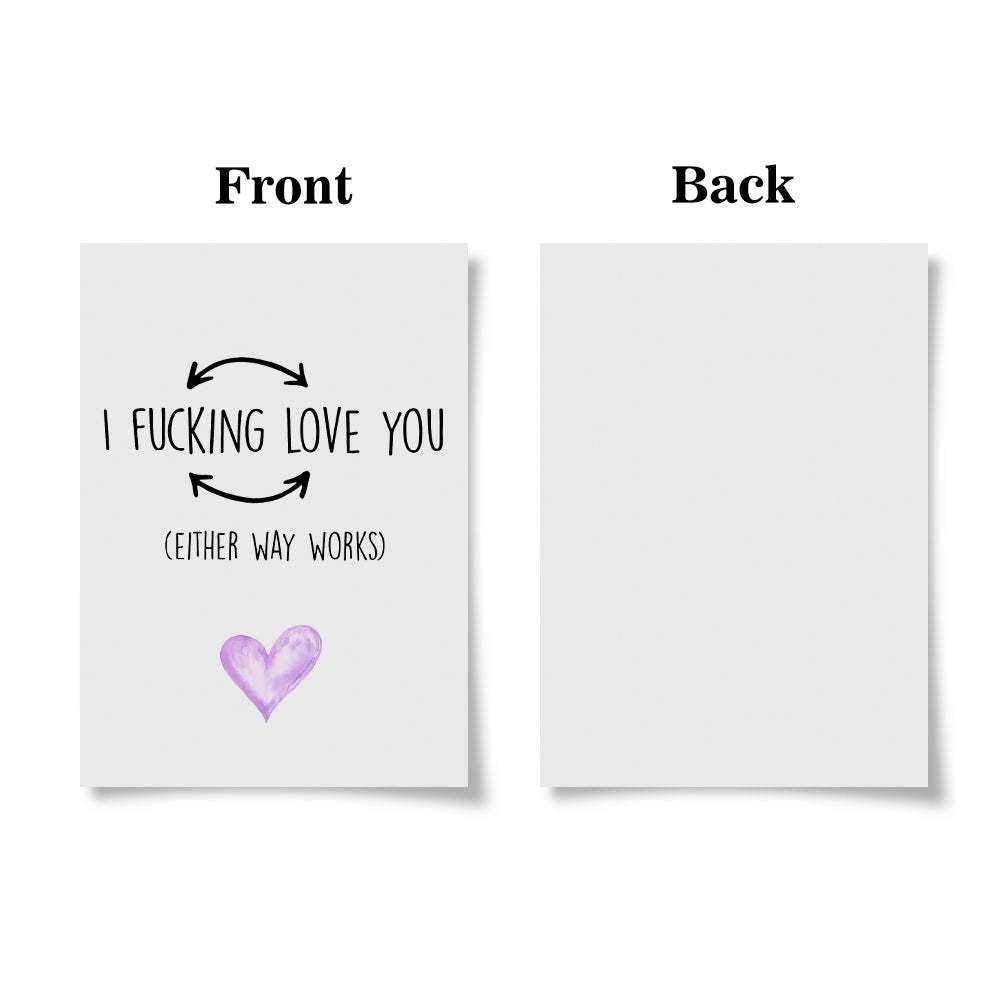 I Fucking Love You Funny Valentine's Day Greeting Card - SantaSocks