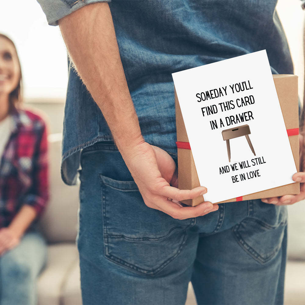 Someday You'll Find This Card In A Drawer Funny Valentine's Day Greeting Card - SantaSocks
