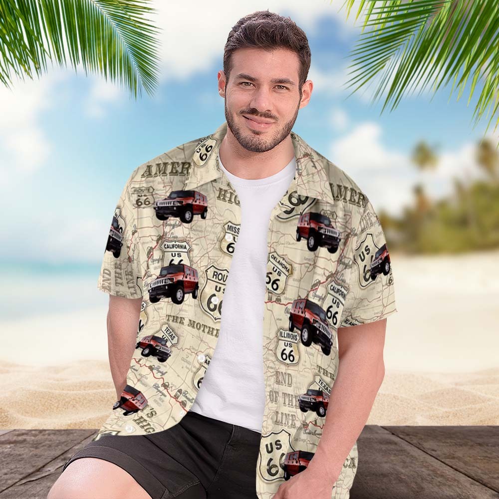 Custom Face Hawaiian Shirt Summer Car Lover Face Hawaiian Shirt - SantaSocks